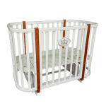 Детская кроватка АНТЕЛ Esenia 2 (маятник) — Белый/Бук