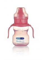 Чашка непроливайка Bebe Due Medic 220 мл. 0+ мес. — Розовый