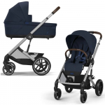 Коляска 2 в 1 Cybex Balios S Lux — SLV Ocean Blue с дождевиком