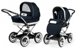 Коляска 2 в 1 Peg Perego Culla Elite Chrome + Seggiolino Giro — Luxe Blue