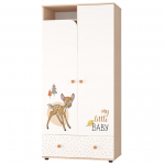 Шкаф двухсекционный Polini Disney baby — Бэмби