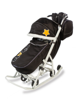 Санки-коляска Pikate Премьер  — Черный