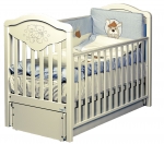 Детская кроватка-маятник Baby Italia Gioco LUX — Слоновая кость (Avorio laccato)