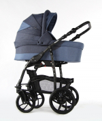 Коляска 2 в 1 Retrus Rocky Len 2019 — (09) сер/синий лен
