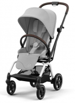 Прогулочная коляска Cybex Eezy S Twist Plus 2 — SLV Fog Grey с дождевиком и бампером