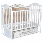 Детская кроватка АНТЕЛ Alita 777 УМ мягкая спинка — Белый