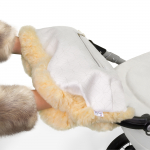 Муфта для рук на коляску Esspero Julia (Натуральный мех) — White