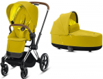 Коляска 2 в 1 Cybex Priam III (Chrome Brown) — Mustard Yellow