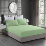 Трикотажная простыня на резинке 180х200х20 — Олива ВБ