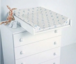 Пеленальная доска с матрасиком Micuna CP-1199 Plus — White/Blue Bears and Hearts