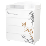 Комод Indigo Green Line с узким пеленальным столиком, ЛДСП, МДФ  — Бамбук