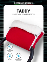 Муфта для рук на коляску Beatrice Bambini Taddy — Red