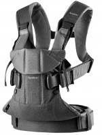 Рюкзак-Кенгуру BabyBjorn "One Soft Cotton Mix" New version — Деним серый