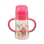 Бутылочка с ручками и силиконовой соской Happy Baby (250 мл) — Red