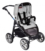 Коляска 2 в 1 Patron Fenix 4XC-B (черная рама) — spirit silver grey 657