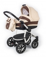 Коляска для новорожденных Esspero Discovery (шасси White) — Beige Brown