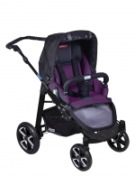 Прогулочная коляска Patron Fenix 4C-S (серебряная рама)  — gento wine purple 629