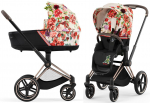 Коляска 2 в 1 Cybex Priam IV (шасси Rosegold) — Spring Blossom Light