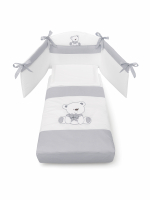 Комплект постельного белья Erbesi Tato (3 предмета) — Белый/Серый