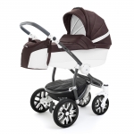 Коляска для новорожденных Esspero Grand Discovery (шасси Graphite White) — Nappa Brown