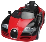 Электромобиль Bugatti Veyron JE1188 (12V) — красный металлик, колеса EVA