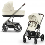 Коляска 2 в 1 Cybex Balios S Lux — Seashell Beige с дождевиком