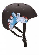 Шлем Globber PRINTED JUNIOR, XXS/XS (48-51см) — Черный