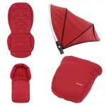Colour pack для Oyster2/MAX (капюшон, текстиль, накидка на ноги) — Tango Red