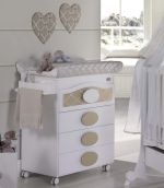 Пеленальный комод Micuna Alexa B-1645	 — White/Gold