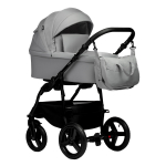 Коляска 2 в 1 Indigo IMPULSE ECO — св.серая кожа+св.серый