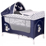 Манеж-кровать LORELLI San Remo 2 Plus — Сине-белый / Blue&White Penguin 1936