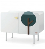 Тумба Baby Expert Bosco — белый/зеленый