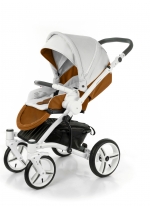 Прогулочная коляска Esspero Grand Tour (шасси White GT) — Orange leatherette