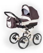 Коляска для новорожденных Esspero Classic (шасси Beige) — Brown Lux