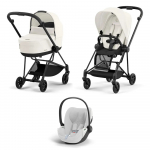 Коляска 3 в 1 Cybex Mios III и автокресло Cloud T i-Size Plus — Matt Black, Off White