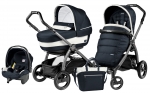 Коляска 3 в 1 Peg Perego Book S Elite Set Modular (шасси Jet) — Luxe Blue