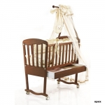 Колыбель Bambolina Love с ящиком — орех