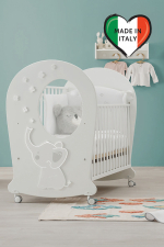 Детская кроватка Erbesi Elly с окном — Белый