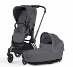 Коляска 2 в 1 Cybex Priam IV (шасси Matt Black) — Simply Flowers Dream Grey