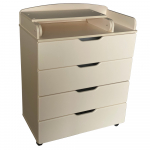 Пеленальный комод Антел Ульяна (8) МДФ 800/4 — Слоновая кость