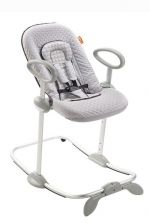 Детский шезлонг-качалка Beaba Bouncer Up Down — Grey Blue