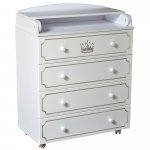 Пеленальный комод Антел Nikol 800/4 МДФ — Белый