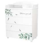 Комод Indigo Green Line с узким пеленальным столиком, ЛДСП, МДФ  — Травинки