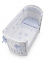 Комплект постельного белья Erbesi Ariel (3 предмета) — белый/голубой