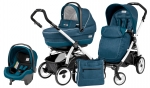 Коляска 3 в 1 Peg Perego Book 51 XL Set Modular (шасси White/Black) — Saxony Blue