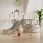 Игровой комплекс с горкой и качелями UNIX Kids Bus (171 cm) — Grey