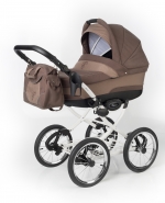 Коляска для новорожденных Esspero Classic (шасси White) — Coffee