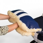 Муфта для рук на коляску Esspero Bear (Натуральный мех) — Navy