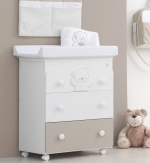 Пеленальный комод Italbaby Jolie — Белый/Шоколад