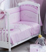 Постельный комплект Roman Baby POLVERE DI STELLE 5 предметов — Pink (Розовый)